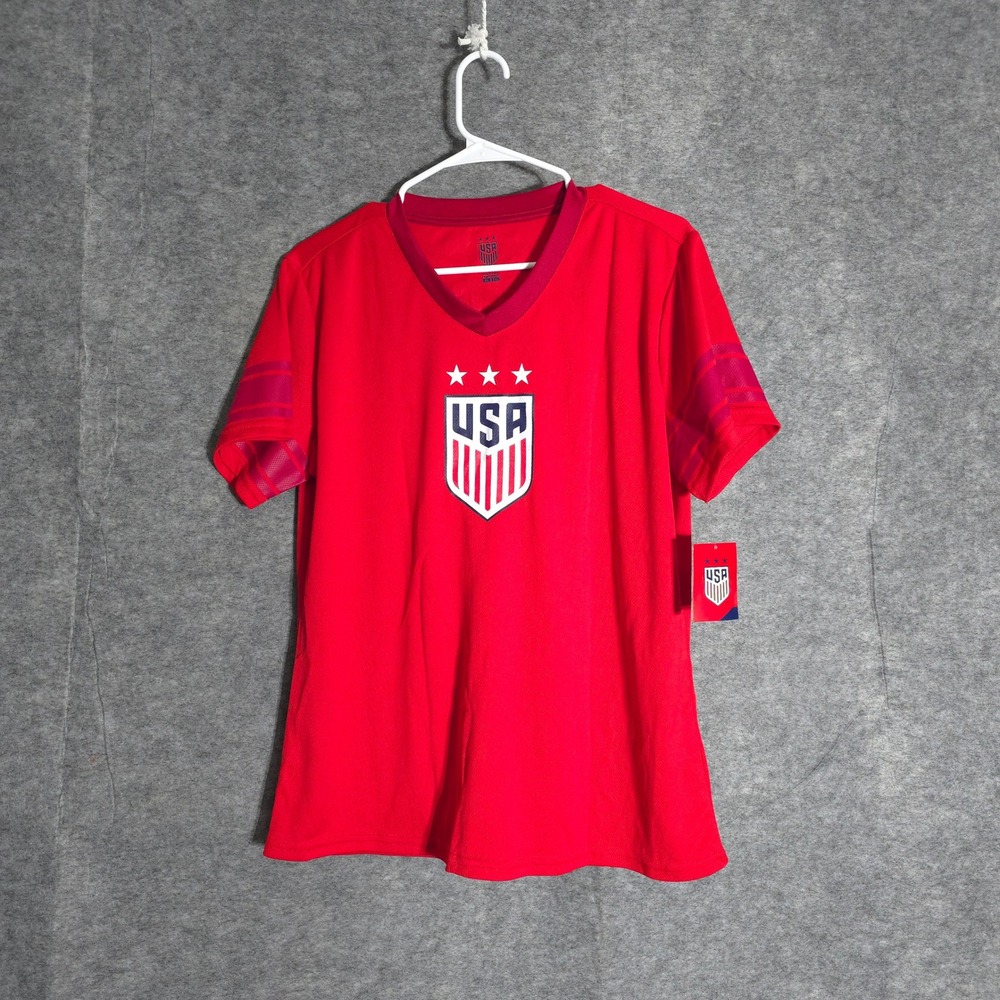 USA WNT Alex Morgan 13 Jersey Womens XL Red Soccer Tee NWT USA World Cup Team